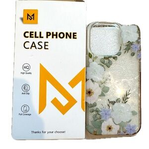 3/$15 Floral Cell Phone Case for iPhone 14 Pro (includes screen protector)